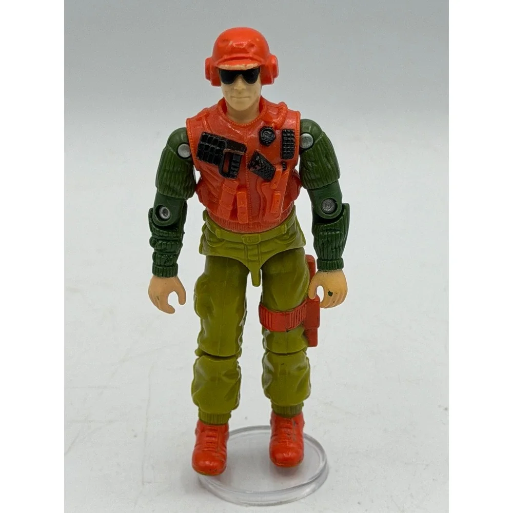 Vintage 1988 GI Joe SKIDMARK V1 Desert Fox Vehicle Driver Figure Hasbro ARAH